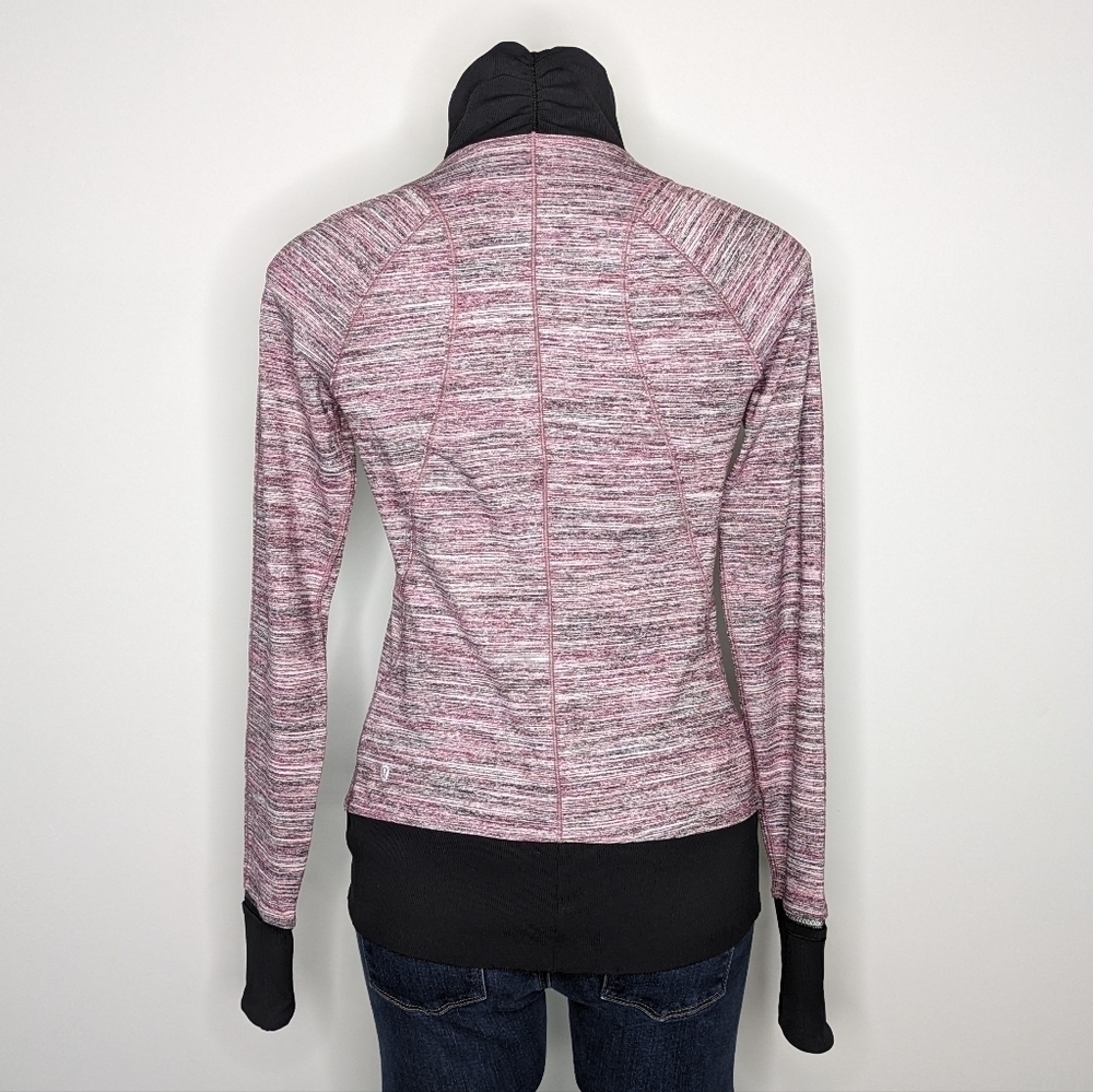 Lululemon Runderful heathered pink 1/2 zip exercise workout pullover jacket 8 - Picture 6 of 9